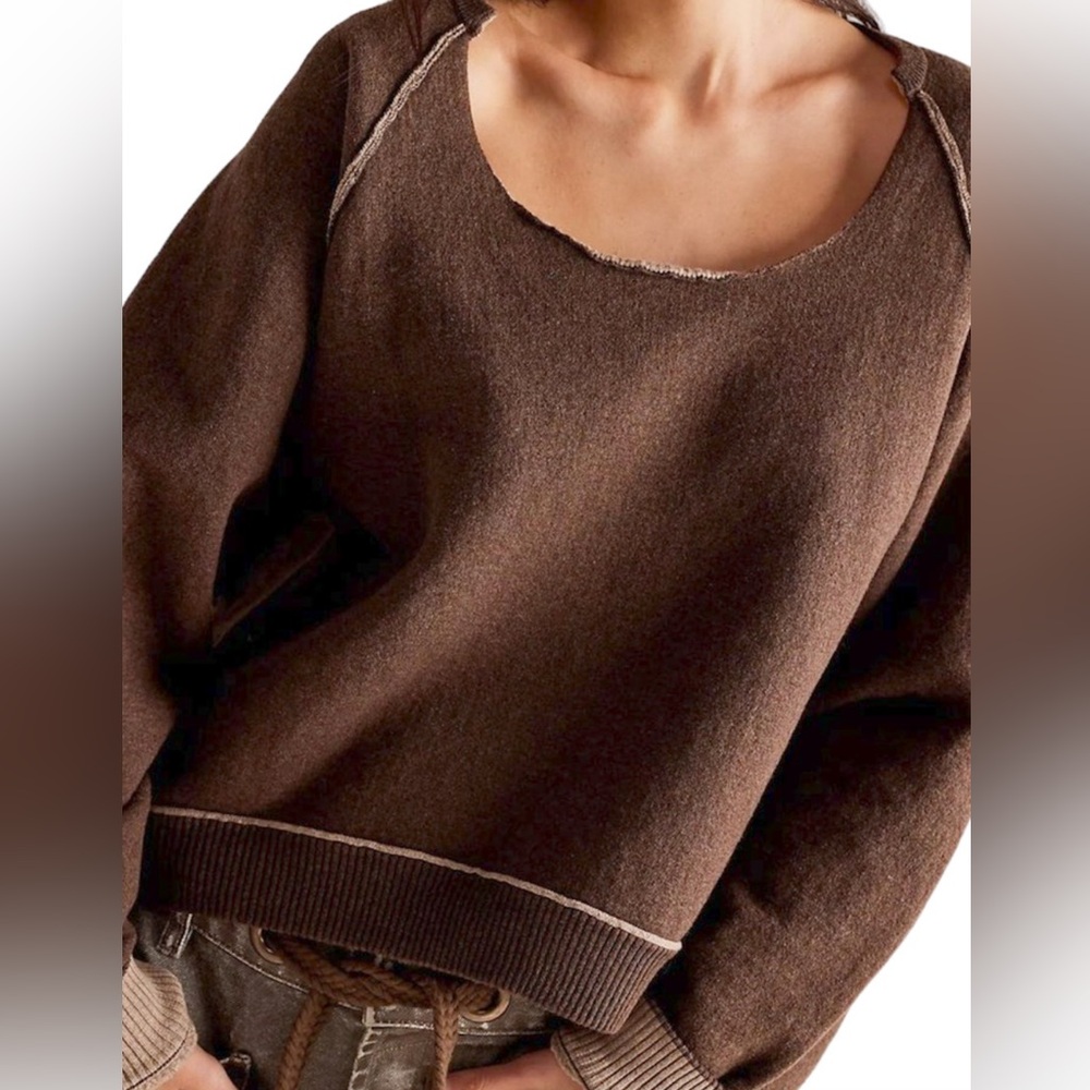 WE THE FREE MIDNIGHT PULLOVER BROWN NWOT !!